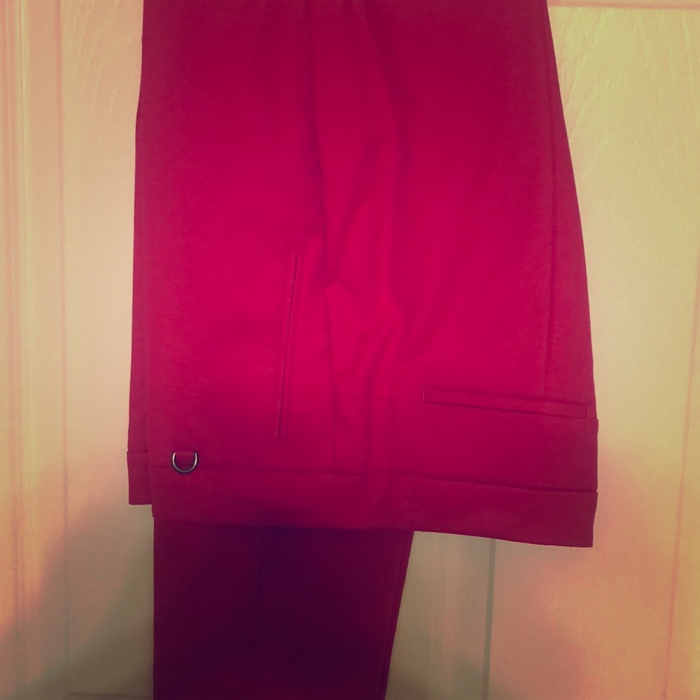 Pink straight leg dress pants